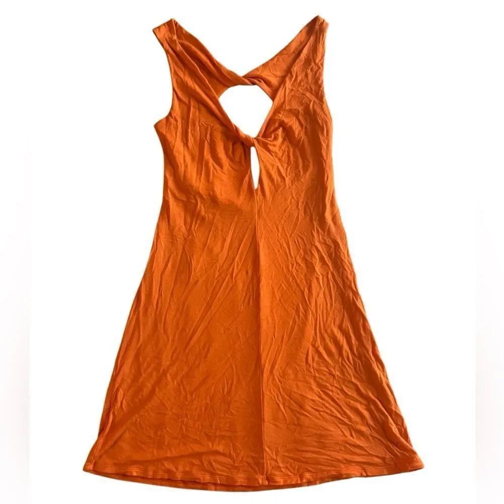 Trina Turk Women's Orange Mini Cut Out Dress Size Small